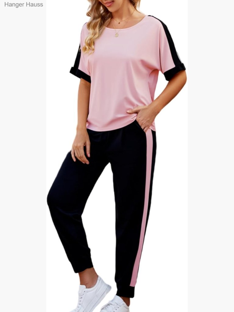 Women 2 Piece Lounge Set Soft Sweatsuit Matching Jogger Set